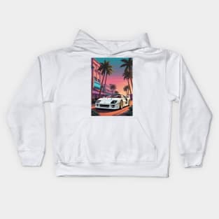 Italian White F40 Classic Car Poster Kids Hoodie